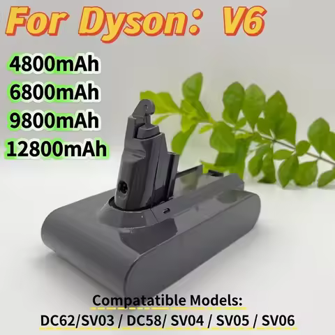 21.6V 12800mAh Battery for Dyson V6 Vacuum Cleaner, Compatible with DC62 SV03 SV09 DC58