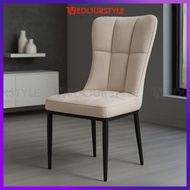 Vedourstyle 304 Velvet Fabric Chair Kerusi Makan Dining Chair Modern Designer Chair High Back Chair