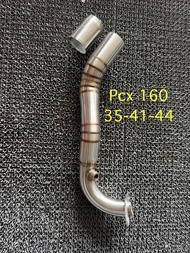 คอท่อเลส PCX160(2021-2025) 35-41-44 ราคาถูก อะไหล่มอเตอร์ไซค์ อะไหล่แต่ง อะไหล่สวยงาม