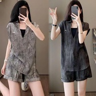 8641 Dead Loyal Customers🫶Casual Running Shorts Suit One Set Women Summer Thin Style Slimmer Look Te