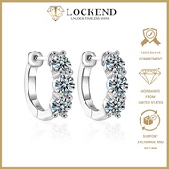 LOCKEND Elegant Premium Women's 0.9 Carat Moissanite Diamond Earrings S925 Silver White Gold Plated