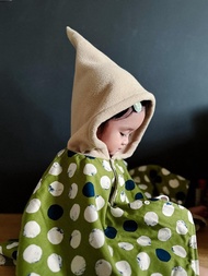 現貨 點點綠精靈斗篷 0-4歲