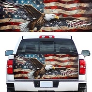 Turck Tailgate Wraps Decals - 66x23.6 in Tailgate Decals for Trucks, American Egale Flag Tailgate Gr