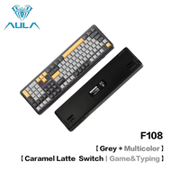 AULA F108Pro/F108 Wireless Bluetooth tri-mode connection multi-functional display Gasket structure R