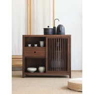 New Chinese Style Tea Cabinet Black Walnut Tea Side Cabinet Mobile Water Boiler Tea Living Room Smal