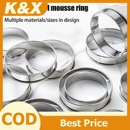K&X 8/9/10CM English Muffin Rings Crumpet Rings Double Rolled Tart Ring Round Stainless Steel Muffin