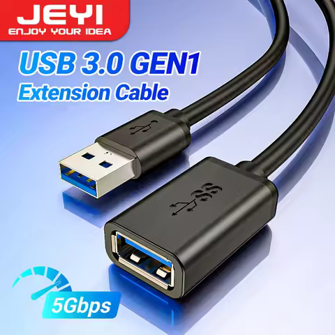 JEYI USB Extension Cable, USB 3.0 GEN1 5G Extend Male to Female Cord, Fast Data Transfer Compatible 