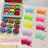 9 สี Y2K Series Patting Gel ยาทาเล็บเจลแบบแช่ ยาทาเล็บเจล UV ติดทนนานสำหรับร้านทำเล็บที่บ้าน