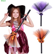 MIQUS Halloween Witch Broom, Dismountable Simulation Witch Broomstick, Kid Witch Broom Silk Plastic 