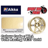 AIKKA PAINT/ WL1 / VOLK RACING TE37 GOLD / CAR & MOTOR SPORT RIM TOUCH UP PAINT / AEROSOL SPRAY TIN 