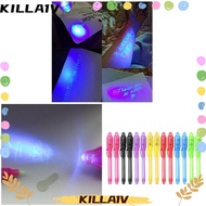 KILLA1V 7pcs UV Light Pen Invisible Lamp Easy to use Safety Secret Fluorescent Pen