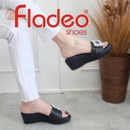 sandal slop Wedges fladeo wanita - sendal wedges 5cm cewek selop Terbaru