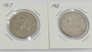 50sen. 1967 1968 2coin