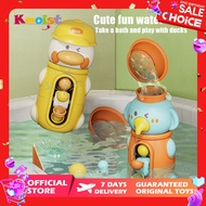 Kmoist baby bath bathtub toys for toddlers 1 2 3 years old Boys Girls cute 3D duck waterwheel bath toys swimming bathroom strong suckers water scoop fun water toys