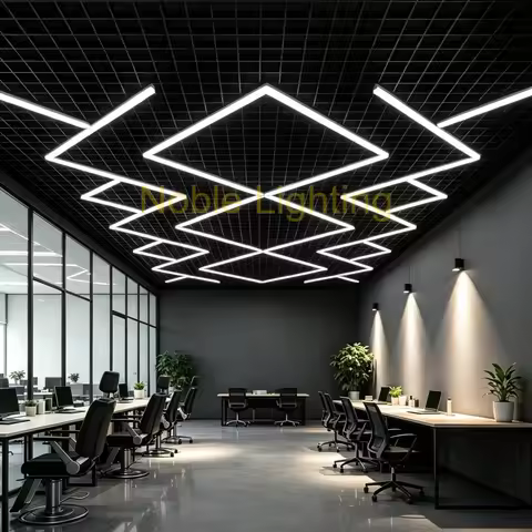 Cold Light for Offices 6500K Hexagonal LED Light Free Design Car Detailing Workshop Ceiling LED Ligh