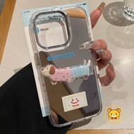 Dachshund Holder Mirror Casing For Samsung Galaxy A06 M06 F06 M30S M31 M21 M21S M33 A42 A81 M60S Not