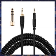 (F  Z)AUX Cord Replacement, Coiled Cable for  -M50x, Works with -M40x, -M70x Headphones(1/4" Plug), 
