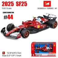 Bburabo 1:43 Scuderia Ferrari HP SF25 F1 Die-Cast Car,  & Lewis Hamilton #44 Model