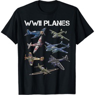 Men's cotton T-shirt WW2 Planes Zero B-17 Flying Fortress Spitfire WW2 Warbirds T-Shirt High quality