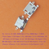 10-100Pcs Usb Connector Plug For Infinix Smart 7 S4 Plus Tecno 11S 18i Spark 3 4 L9 Camon X 12 Air P
