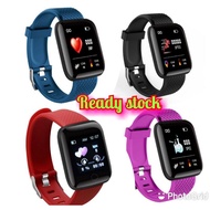 Ready stock 116 PLUS Waterproof Smart Wristbands Fitness Sports Tracking Color Screen Smart Watch He