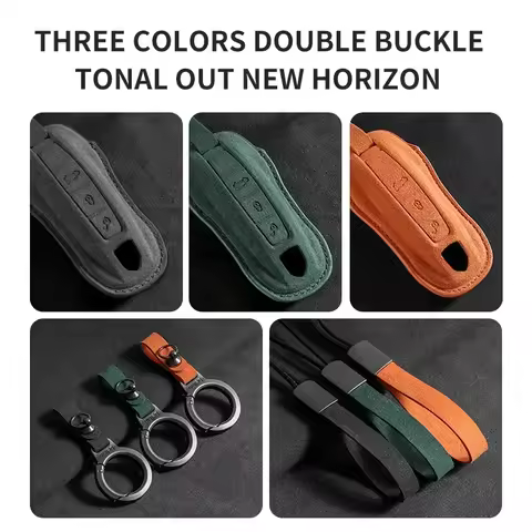 For Porsche 958 Macan 911 Panamera 996 991 Boxster 987 997 2019 2020 Suede Car Key Case Cover Protec
