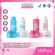 Paket Combo Hemat (Animate 5x Active Whitening Series 5in1 + Animate Perfect Glowing Barrier Series 