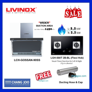 LIVINOX LCH-GOSSAN-90SS Hood + LGH-588T 2B-BL (Flexi Hob) (Timer)