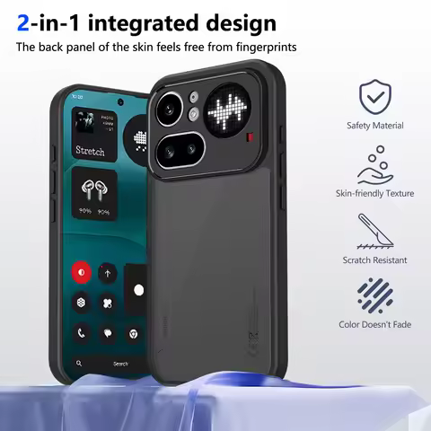 For Nothing Phone 4A Pro/4A Case Deluxe Armor Matte Odd Armor Black Matte For Nothing Phone 4A Pro S