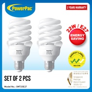 PowerPac 2x Energy Saving Bulb 22W/ E27 Daylight (SMT25E27)