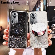 Phone Case for Oppo Reno11 Pro 11F Back Cover Starry Sky Cartoon Clear Silicone Glossy Soft Kickstand with Mirror for Oppo Reno 11F 11 Pro Cover Cases