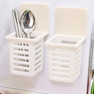 Kitchen Plastic Chopsticks Holder/Wall Hanging Cutlery Drainage Basket Storage Box