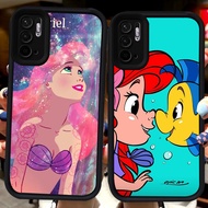 Black Casing for Xiaomi Redmi Note 11 10 SE 11s 10s 11T 10T Pro 5G H68 Ariel Mermaid
