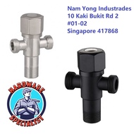 Hardware Specialist Bathroom 2 Way Water Valve / Stainless Steel Water Tap Outlet / 1/2 Inch Valve