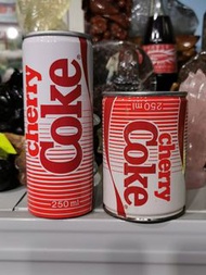 日本可口可樂樽廠出品250ml櫻桃可口可樂罐 高罐及 矮罐cherry coke coca cola can ( 只供收藏不能飲用）