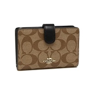 [Coach] Outlet Two Folding Wallet Signature Women Coach F23553 (2) IMCBI Khaki /