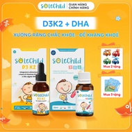 Vitamin D3K2 & DHA SoleChild Duo for Babies - Supports Brain Development & Strong Bones and Teeth DH