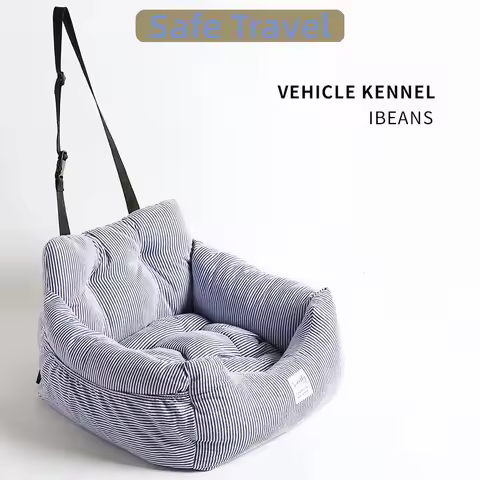 Pet Dog Portable Car Seat Central Control Nonslip Dog Carriers Safe Car Armrest Box Booster Kennel B