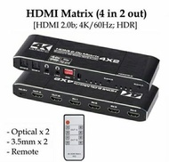 ［實體商店］4K/60Hz HDMI Matrix, HDMI矩陣 (Splitter x Switch)