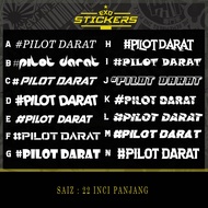 Sticker Pilot Darat untuk cermin depan lori sticker tahan panas tahan lasak