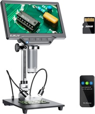 EDM201 SE 7" Digital Microscope with 10 Inch Stand - 1200X Coin Microscope with Screen - 12MP Coin M