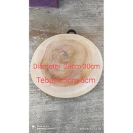 MAHOGANY WOOD CUTTING BOARD/SSOPAKIO DIAMETER 26cm-30cm Large Medan North Sumtra