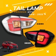 V4 Perodua Myvi 2018 - 2025 lampu belakang ALBINO Tail Lamp Lights Full Clear Albino white Full smok