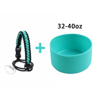 HydroFlask Boot Silicon Cover Aquaflask Accessories 32&amp;40 oz Protective Bottom Non-Slip Aqua flask Tumbler Boot Sleeve Cover &amp; Paracord Handle Colored Cup Rope Set UEMU