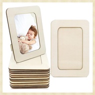 [1fnejakblh.ph] 12PCS Unfinished Solid Wood Photo Picture Frames Standing Photo Frames For 4 X 6 In 