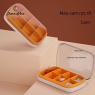 DREAMOFLOVE medicine box, plastic medicine box with convenient lid, medicine box divided into 7 comp