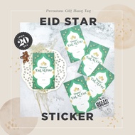 Eid al-fitr mubarak star sticker - Hang tag Greeting Card Gift sticker hampers parcel box dus Birthday christmas christmas cny ramadan lebaran