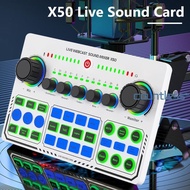 X50 Live Sound Card DJ Mixer Professional Audio Mixer for Live Mobile Phone PC [countless.sg]