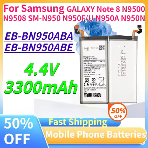New 3300mAh EB-BN950ABA EB-BN950ABE Mobile Phone Batteries for Samsung GALAXY Note 8 N9500 N9508 SM-