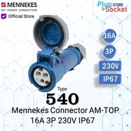 Menges 540 Connector AM-TOP 16A 3P 230V IP67 Industrial Plug Socket